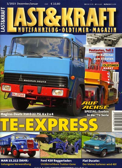 Titelbild der Ausgabe 1/2023 von Last & Kraft. Diese Zeitschrift und viele weitere Automagazine und Motorradzeitschriften als Abo oder epaper bei United Kiosk online kaufen.