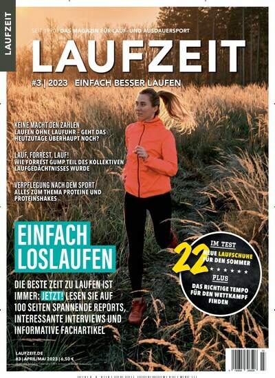 Titelbild der Ausgabe 3/2023 von Laufzeit. Diese Zeitschrift und viele weitere Sportmagazine als Abo oder epaper bei United Kiosk online kaufen.