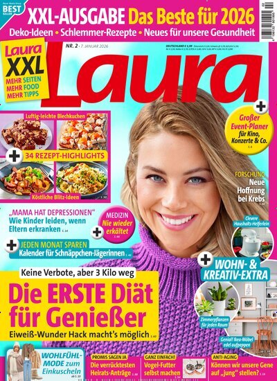 Titelbild der Ausgabe 2/2026 von Laura. Diese Zeitschrift und viele weitere Frauenzeitschriften als Abo oder epaper bei United Kiosk online kaufen.