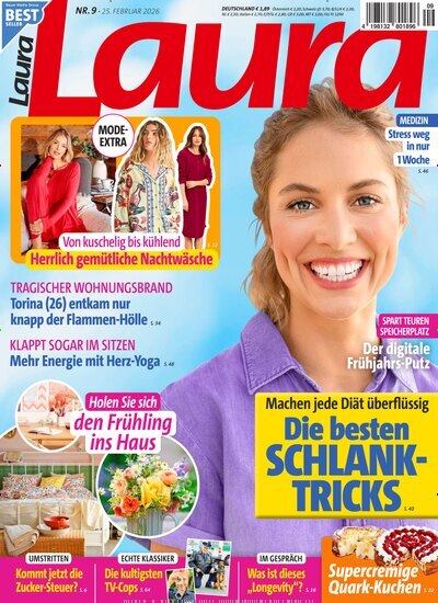 Titelbild der Ausgabe 9/2026 von Laura. Diese Zeitschrift und viele weitere Frauenzeitschriften als Abo oder epaper bei United Kiosk online kaufen.