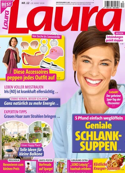 Titelbild der Ausgabe 12/2026 von Laura. Diese Zeitschrift und viele weitere Frauenzeitschriften als Abo oder epaper bei United Kiosk online kaufen.