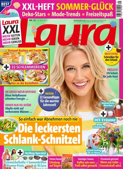 Titelbild der Ausgabe 21/2026 von Laura. Diese Zeitschrift und viele weitere Frauenzeitschriften als Abo oder epaper bei United Kiosk online kaufen.