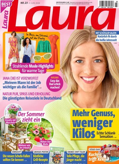 Titelbild der Ausgabe 23/2026 von Laura. Diese Zeitschrift und viele weitere Frauenzeitschriften als Abo oder epaper bei United Kiosk online kaufen.