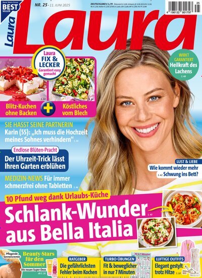 Titelbild der Ausgabe 25/2025 von Laura. Diese Zeitschrift und viele weitere Frauenzeitschriften als Abo oder epaper bei United Kiosk online kaufen.