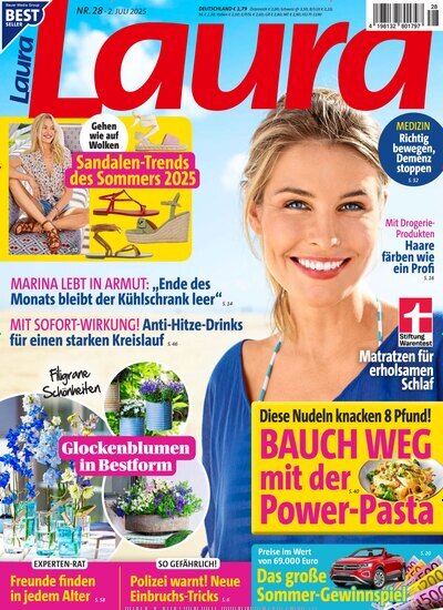 Titelbild der Ausgabe 28/2025 von Laura. Diese Zeitschrift und viele weitere Frauenzeitschriften als Abo oder epaper bei United Kiosk online kaufen.