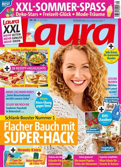 Titelbild der Ausgabe 29/2026 von Laura. Diese Zeitschrift und viele weitere Frauenzeitschriften als Abo oder epaper bei United Kiosk online kaufen.