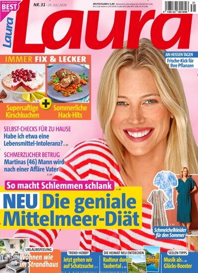 Titelbild der Ausgabe 31/2026 von Laura. Diese Zeitschrift und viele weitere Frauenzeitschriften als Abo oder epaper bei United Kiosk online kaufen.