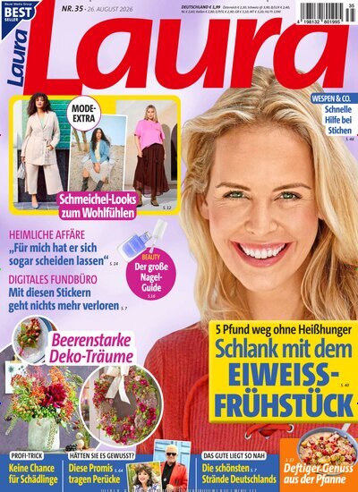 Titelbild der Ausgabe 35/2026 von Laura. Diese Zeitschrift und viele weitere Frauenzeitschriften als Abo oder epaper bei United Kiosk online kaufen.