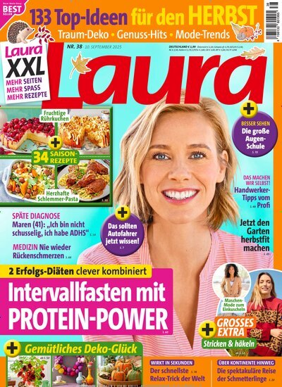 Titelbild der Ausgabe 38/2025 von Laura. Diese Zeitschrift und viele weitere Frauenzeitschriften als Abo oder epaper bei United Kiosk online kaufen.