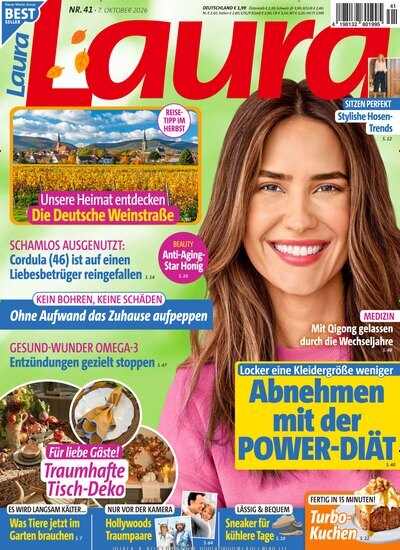 Titelbild der Ausgabe 41/2026 von Laura. Diese Zeitschrift und viele weitere Frauenzeitschriften als Abo oder epaper bei United Kiosk online kaufen.