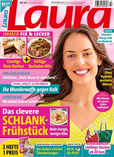 Titelbild der Ausgabe 42/2025 von Laura. Diese Zeitschrift und viele weitere Frauenzeitschriften als Abo oder epaper bei United Kiosk online kaufen.