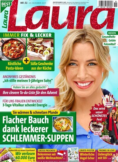 Titelbild der Ausgabe 51/2025 von Laura. Diese Zeitschrift und viele weitere Frauenzeitschriften als Abo oder epaper bei United Kiosk online kaufen.