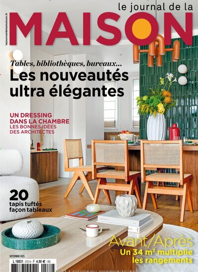 Titelbild der Ausgabe 8/2025 von Le journal de la maison. Diese Zeitschrift und viele weitere Gartenzeitschriften und Wohnzeitschriften als Abo oder epaper bei United Kiosk online kaufen.