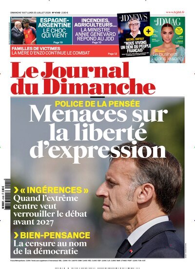 Titelbild der Ausgabe 29/2026 von Le Journal du Dimanche. Diese Zeitschrift und viele weitere Wirtschaftsmagazine und Politikmagazine als Abo oder epaper bei United Kiosk online kaufen.