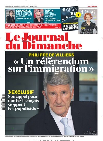 Titelbild der Ausgabe 36/2025 von Le Journal du Dimanche. Diese Zeitschrift und viele weitere Wirtschaftsmagazine und Politikmagazine als Abo oder epaper bei United Kiosk online kaufen.