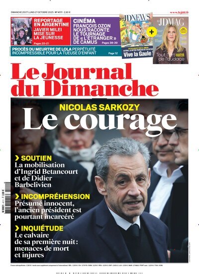 Titelbild der Ausgabe 43/2025 von Le Journal du Dimanche. Diese Zeitschrift und viele weitere Wirtschaftsmagazine und Politikmagazine als Abo oder epaper bei United Kiosk online kaufen.