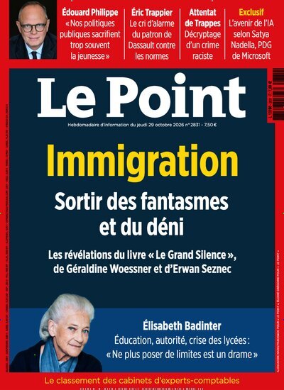 Titelbild der Ausgabe 44/2026 von Le Point. Diese Zeitschrift und viele weitere Wirtschaftsmagazine und Politikmagazine als Abo oder epaper bei United Kiosk online kaufen.
