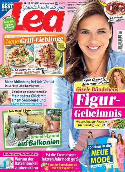 Titelbild der Ausgabe 22/2025 von Lea. Diese Zeitschrift und viele weitere Frauenzeitschriften als Abo oder epaper bei United Kiosk online kaufen.