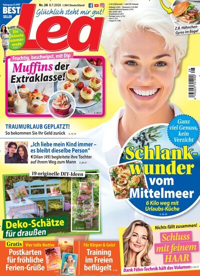 Titelbild der Ausgabe 28/2026 von Lea. Diese Zeitschrift und viele weitere Frauenzeitschriften als Abo oder epaper bei United Kiosk online kaufen.