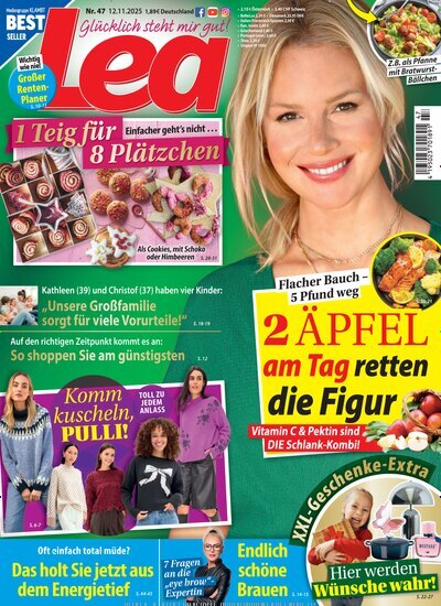 Titelbild der Ausgabe 47/2025 von Lea. Diese Zeitschrift und viele weitere Frauenzeitschriften als Abo oder epaper bei United Kiosk online kaufen.