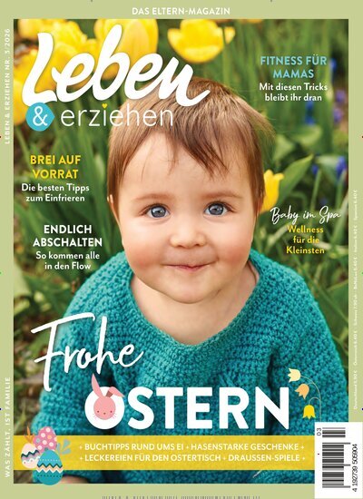 Titelbild der Ausgabe 3/2026 von Leben & erziehen. Diese Zeitschrift und viele weitere Elternzeitschriften und Tierzeitschriften als Abo oder epaper bei United Kiosk online kaufen.