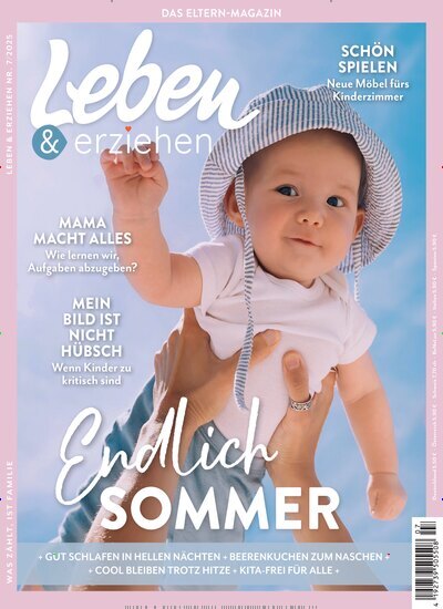 Titelbild der Ausgabe 7/2025 von Leben & erziehen. Diese Zeitschrift und viele weitere Elternzeitschriften und Tierzeitschriften als Abo oder epaper bei United Kiosk online kaufen.