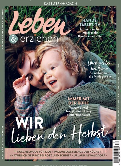 Titelbild der Ausgabe 10/2025 von Leben & erziehen. Diese Zeitschrift und viele weitere Elternzeitschriften und Tierzeitschriften als Abo oder epaper bei United Kiosk online kaufen.