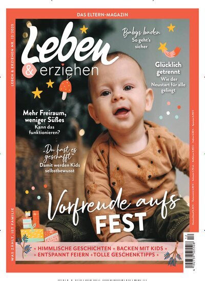 Titelbild der Ausgabe 12/2025 von Leben & erziehen. Diese Zeitschrift und viele weitere Elternzeitschriften und Tierzeitschriften als Abo oder epaper bei United Kiosk online kaufen.
