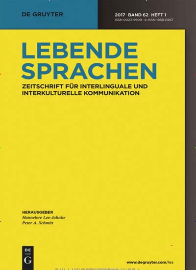 Titelbild der Ausgabe 1/2022 von Lebende Sprachen. Diese Zeitschrift und viele weitere Wissenschaftsmagazine als Abo oder epaper bei United Kiosk online kaufen.