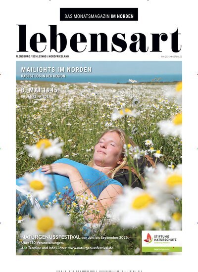 Titelbild der Ausgabe 5/2025 von lebensart - Flensburg, Schleswig, Nordfriesland. Diese Zeitschrift und viele weitere Lifestylemagazine und Peoplemagazine als Abo oder epaper bei United Kiosk online kaufen.