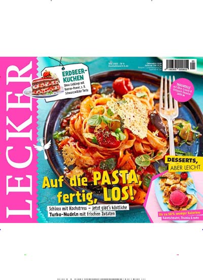 Titelbild der Ausgabe 5/2026 von Lecker. Diese Zeitschrift und viele weitere Kochzeitschriften und Backzeitschriften als Abo oder epaper bei United Kiosk online kaufen.