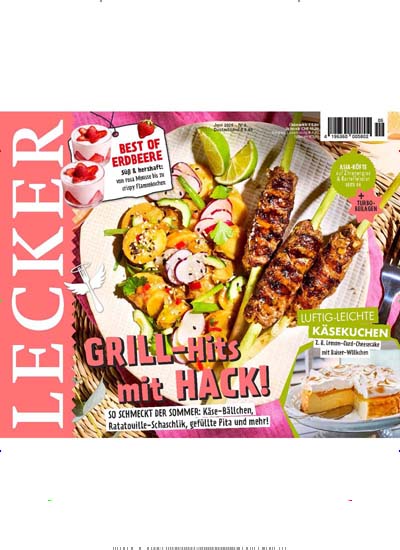 Titelbild der Ausgabe 6/2026 von Lecker. Diese Zeitschrift und viele weitere Kochzeitschriften und Backzeitschriften als Abo oder epaper bei United Kiosk online kaufen.