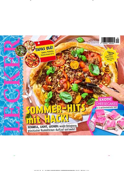Titelbild der Ausgabe 9/2025 von Lecker. Diese Zeitschrift und viele weitere Kochzeitschriften und Backzeitschriften als Abo oder epaper bei United Kiosk online kaufen.