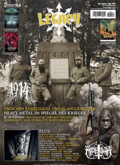 Titelbild der Ausgabe 159/2025 von Legacy. Diese Zeitschrift und viele weitere Reisemagazine, Freizeitmagazine und Wissensmagazine als Abo oder epaper bei United Kiosk online kaufen.