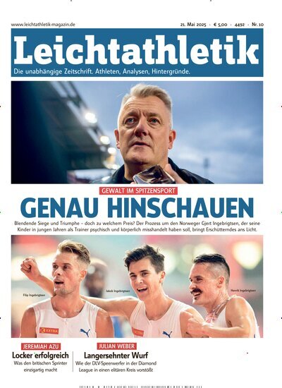 Titelbild der Ausgabe 10/2025 von Leichtathletik. Diese Zeitschrift und viele weitere Sportmagazine als Abo oder epaper bei United Kiosk online kaufen.
