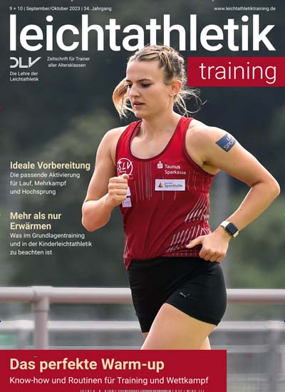 Titelbild der Ausgabe 10/2023 von leichtathletiktraining. Diese Zeitschrift und viele weitere Freizeit-Fachmagazine und Hobby-Fachzeitschriften als Abo oder epaper bei United Kiosk online kaufen.