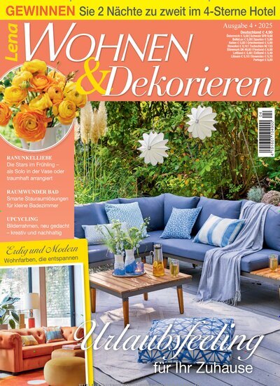 Titelbild der Ausgabe 4/2025 von Lena Wohnen & Dekorieren. Diese Zeitschrift und viele weitere Gartenzeitschriften und Wohnzeitschriften als Abo oder epaper bei United Kiosk online kaufen.
