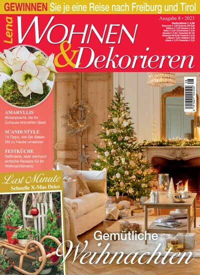 Titelbild der Ausgabe 8/2023 von Lena Wohnen & Dekorieren. Diese Zeitschrift und viele weitere Gartenzeitschriften und Wohnzeitschriften als Abo oder epaper bei United Kiosk online kaufen.