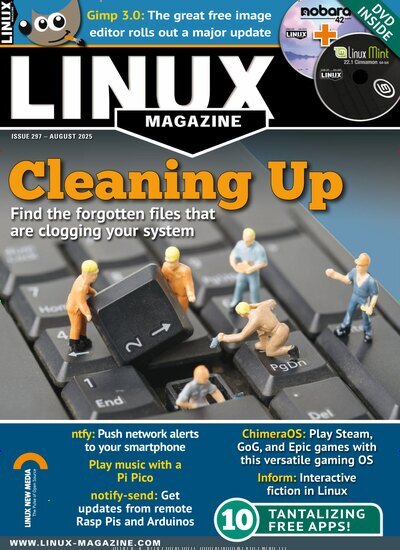 Titelbild der Ausgabe 297/2025 von Linux Magazine USA. Diese Zeitschrift und viele weitere Computerzeitschriften, Tabletmagazine und Smartphonemagazine als Abo oder epaper bei United Kiosk online kaufen.