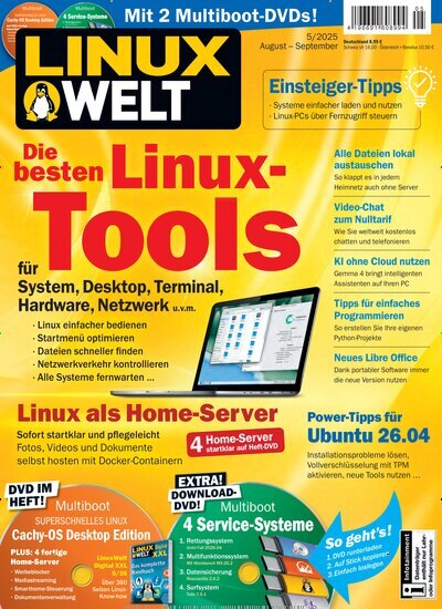 Titelbild der Ausgabe 5/2026 von LinuxWelt. Diese Zeitschrift und viele weitere Computerzeitschriften, Tabletmagazine und Smartphonemagazine als Abo oder epaper bei United Kiosk online kaufen.