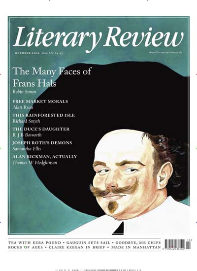 Titelbild der Ausgabe 10/2022 von Literary Review. Diese Zeitschrift und viele weitere Reisemagazine, Freizeitmagazine und Wissensmagazine als Abo oder epaper bei United Kiosk online kaufen.