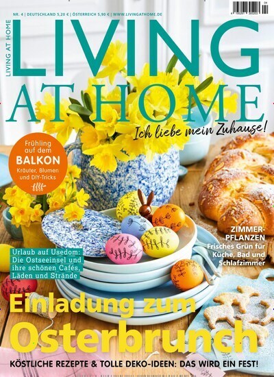 Titelbild der Ausgabe 4/2023 von Living at Home. Diese Zeitschrift und viele weitere Gartenzeitschriften und Wohnzeitschriften als Abo oder epaper bei United Kiosk online kaufen.