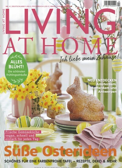 Titelbild der Ausgabe 4/2024 von Living at Home. Diese Zeitschrift und viele weitere Gartenzeitschriften und Wohnzeitschriften als Abo oder epaper bei United Kiosk online kaufen.