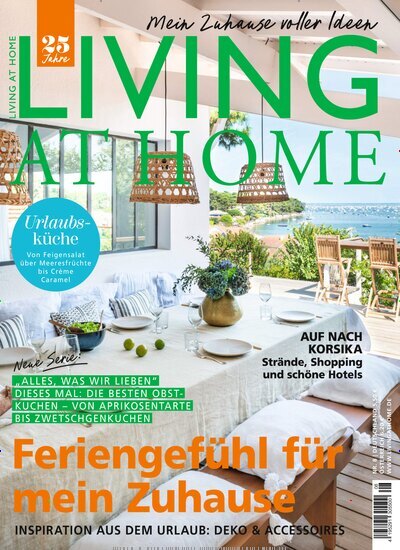 Titelbild der Ausgabe 8/2025 von Living at Home. Diese Zeitschrift und viele weitere Gartenzeitschriften und Wohnzeitschriften als Abo oder epaper bei United Kiosk online kaufen.