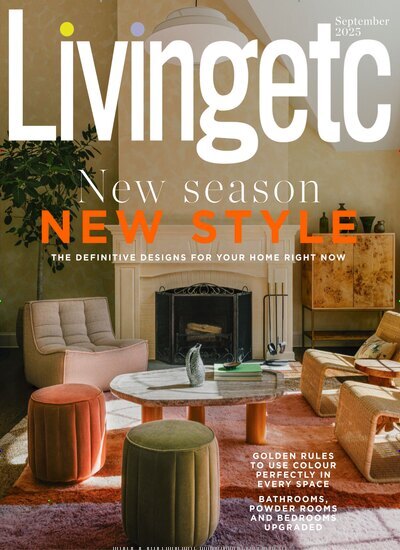 Titelbild der Ausgabe 9/2025 von Living etc UK. Diese Zeitschrift und viele weitere Gartenzeitschriften und Wohnzeitschriften als Abo oder epaper bei United Kiosk online kaufen.