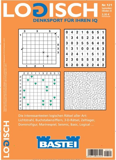 Titelbild der Ausgabe 121/2025 von Logisch. Diese Zeitschrift und viele weitere Groschenromane und Rätselhefte als Abo oder epaper bei United Kiosk online kaufen.