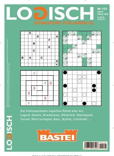 Titelbild der Ausgabe 123/2026 von Logisch. Diese Zeitschrift und viele weitere Groschenromane und Rätselhefte als Abo oder epaper bei United Kiosk online kaufen.