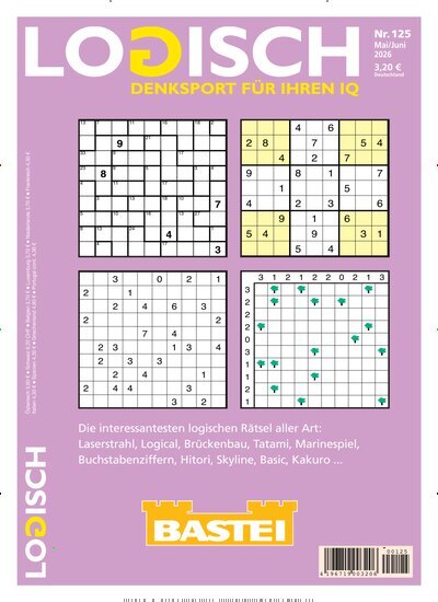 Titelbild der Ausgabe 125/2026 von Logisch. Diese Zeitschrift und viele weitere Groschenromane und Rätselhefte als Abo oder epaper bei United Kiosk online kaufen.