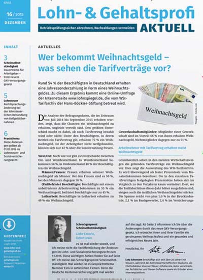 Lohn- und GehaltsPROFI aktuell aktuelles Titelbild Ausgabe 16/2015 Aktuelles Titelbild von Lohn- und GehaltsPROFI aktuell. Entdecken Sie jetzt die Ausgabe 16/2015. Lesen Sie gerne Businessmagazine? Dann empfehlen wir Ihnen Lohn- und GehaltsPROFI aktuell als Abo oder Geschenkabo.