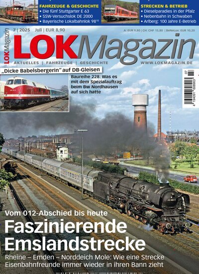 Titelbild der Ausgabe 7/2025 von LOK Magazin. Diese Zeitschrift und viele weitere Reisemagazine, Freizeitmagazine und Wissensmagazine als Abo oder epaper bei United Kiosk online kaufen.